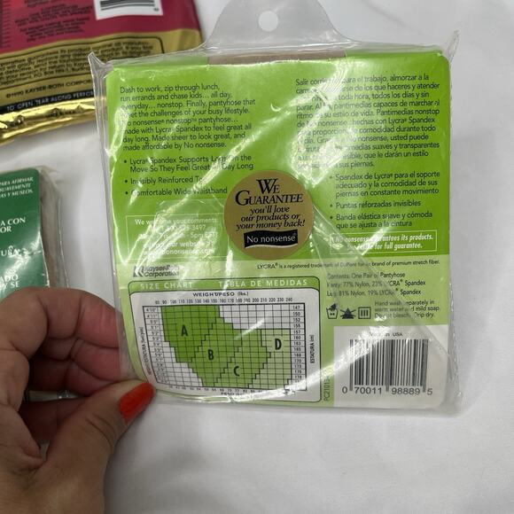 No Nonsense 3 Pantyhose 2 Nude color 1 Black, all Size B. Feminine, work, office - Picture 8 of 8